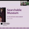 Screenshot from video of Searchable Museum volunteer enrichment talk