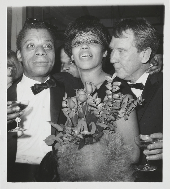 James Baldwin with Diana Sands and Burgess Meredith, opening night of Blues for Mister Charlie