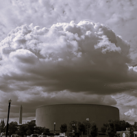 Unusual cloud formation over the Hirshhorn