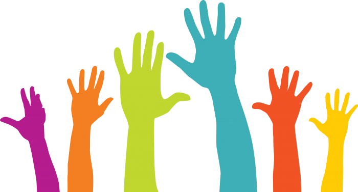 Volunteer clip art of raised hands