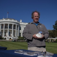 Dr Timothy McCoy stands outside the White House