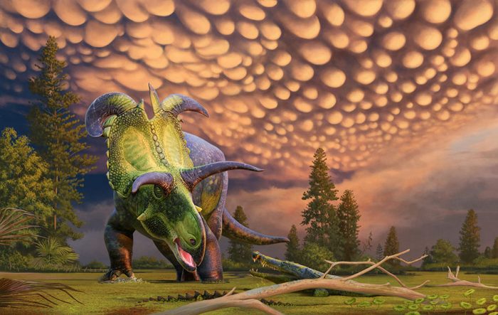 Artists rendering of Lokiceratops