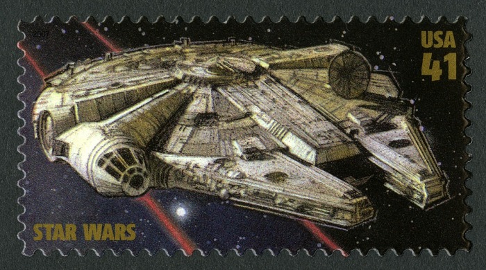 Millennium Falcon Postage Stamp