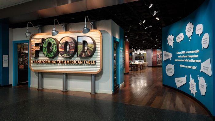 Entrance to the gallery "Food: Transforming the American Table