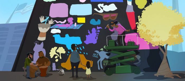 What is the role of the public artist? Sidedoor reads the “Writing on the Wall”